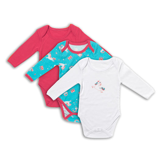 Organic Long Sleeve Baby Body - 3-pack