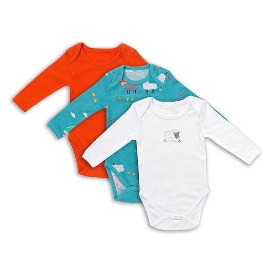 Organic Long Sleeve Baby Body - 3-pack