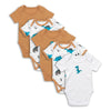 100% Organic Short Sleeve Baby Body - 5-pack