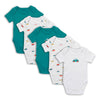 100% Organic Short Sleeve Baby Body - 5-pack