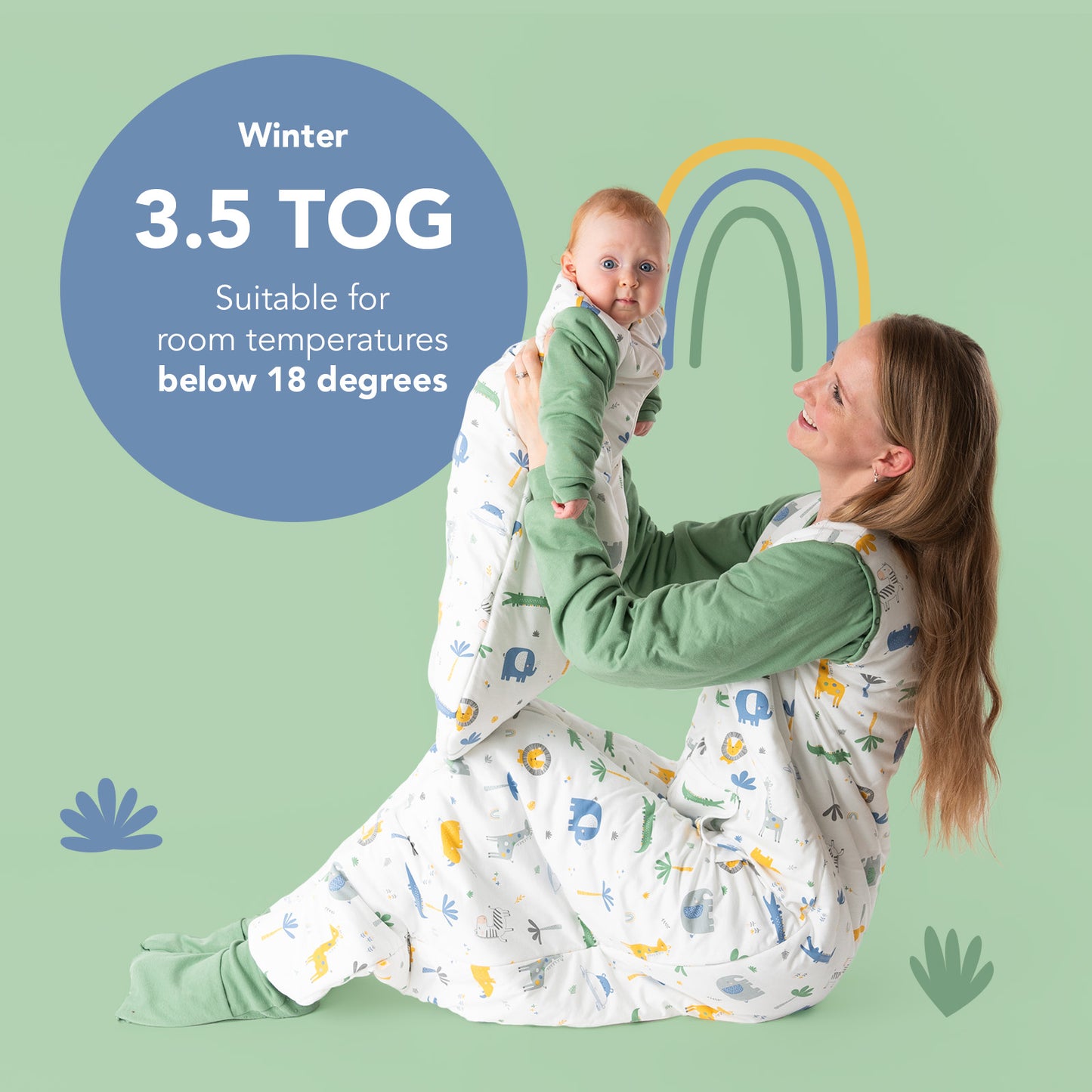 Long Sleeve Baby Sleeping Bag - 3.5 TOG