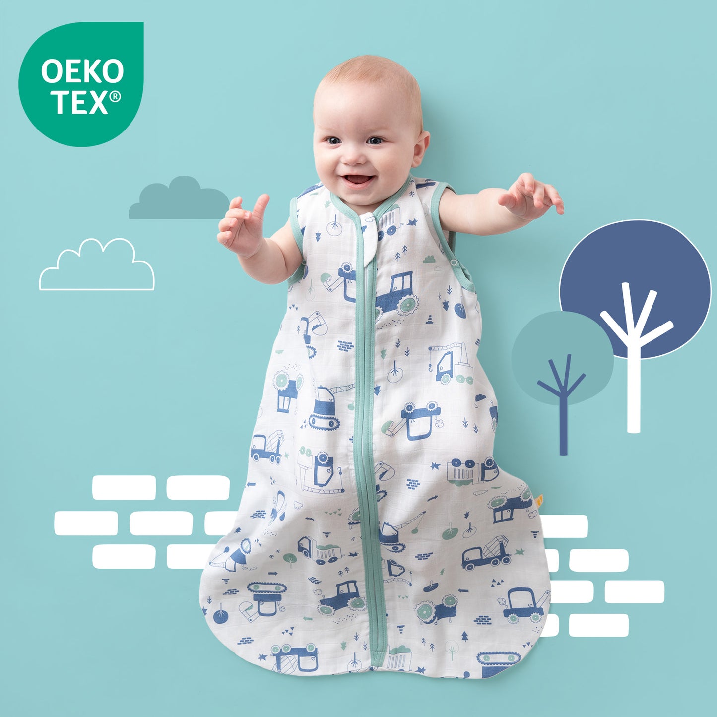 Muslin Baby Sleeping Bag - 0.5 TOG