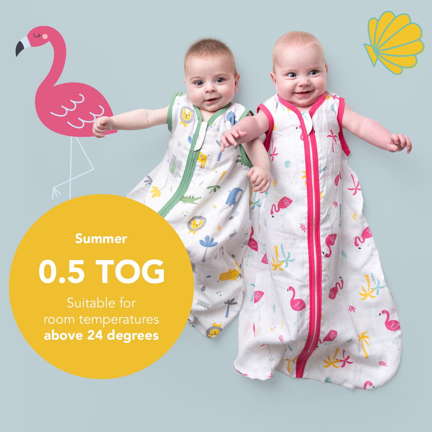 Muslin Baby Sleeping Bag - 0.5 TOG