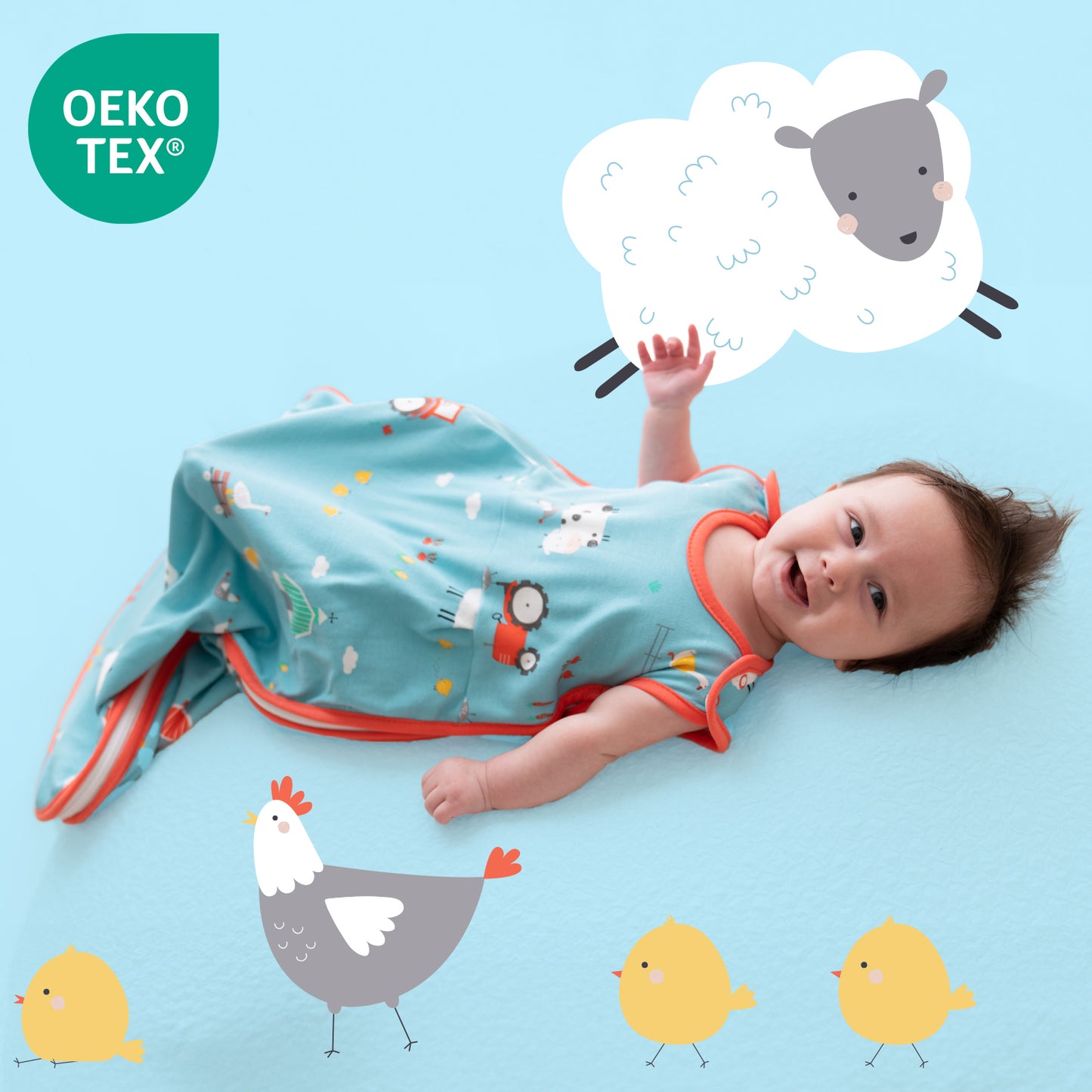 Organic Baby Sleeping Bag - 1.0 TOG