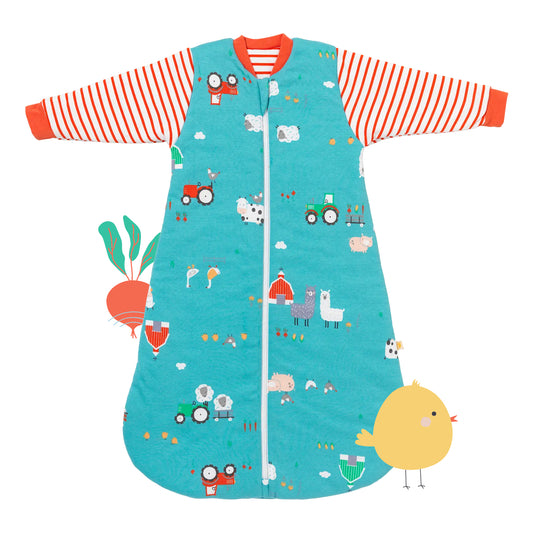 Organic Long Sleeve Baby Sleeping Bag - 3.5 TOG