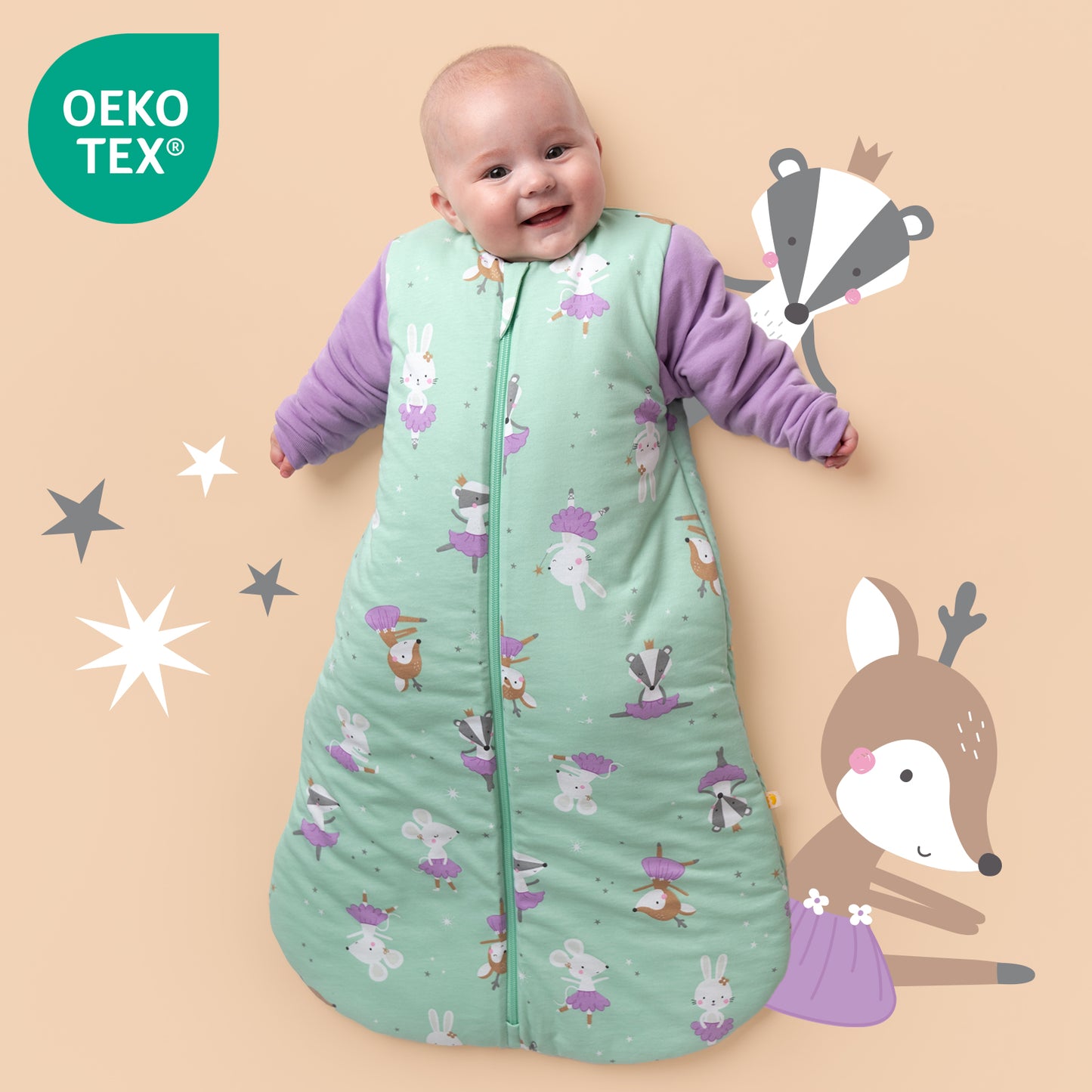 Long Sleeve Baby Sleeping Bag - 3.5 TOG