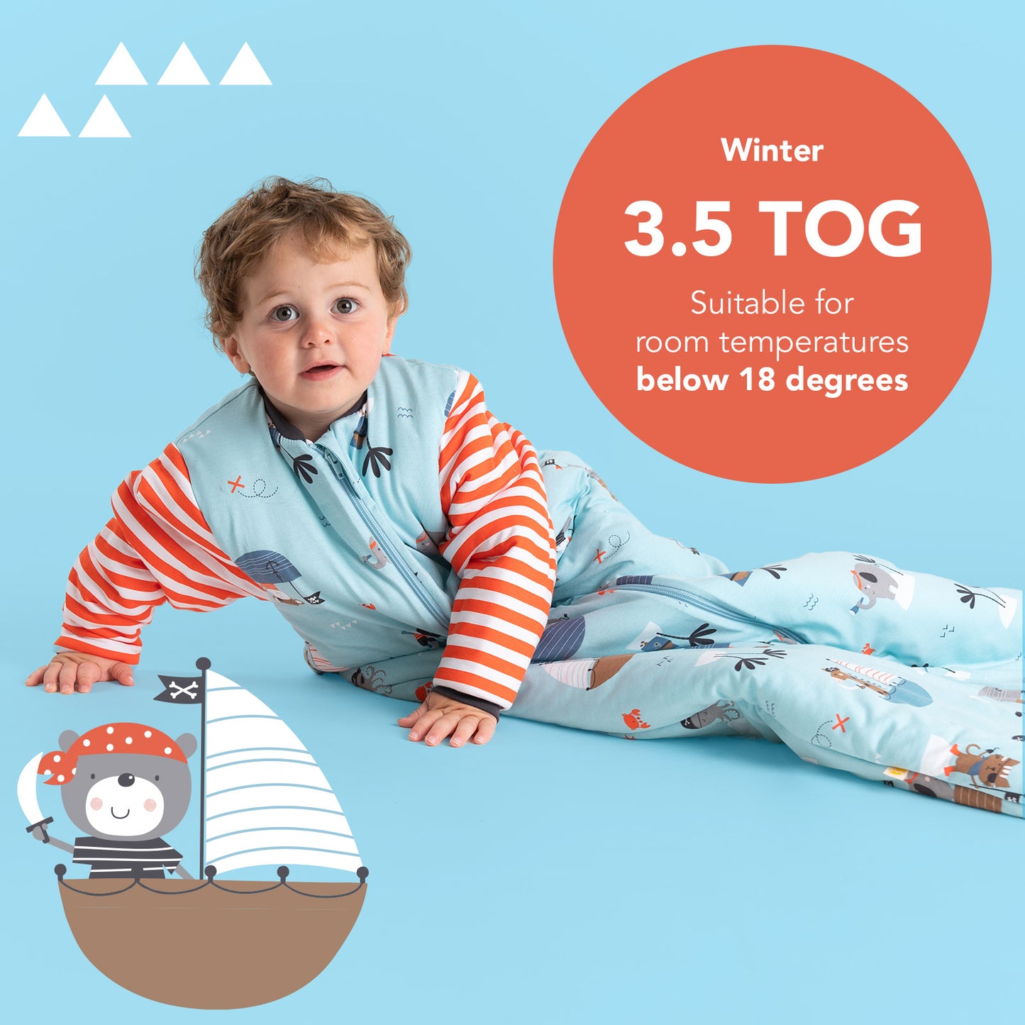 Long Sleeve Baby Sleeping Bag - 3.5 TOG