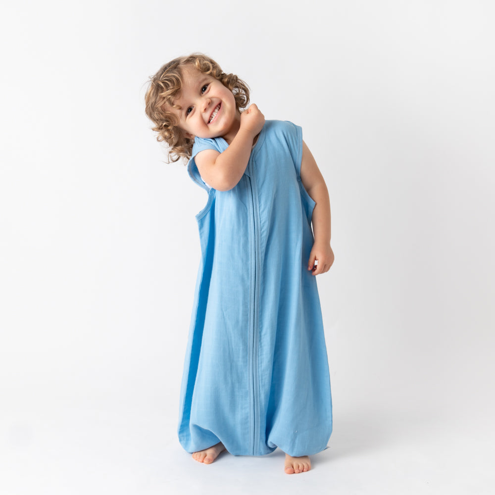 Muslin Sleeping Bag with Feet - 0.5 Tog